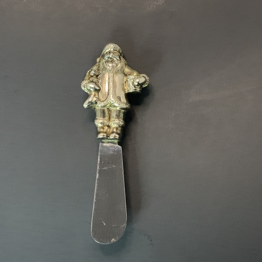 Wallace Stainless Steel Christmas Butter Cheese Spreader‎
